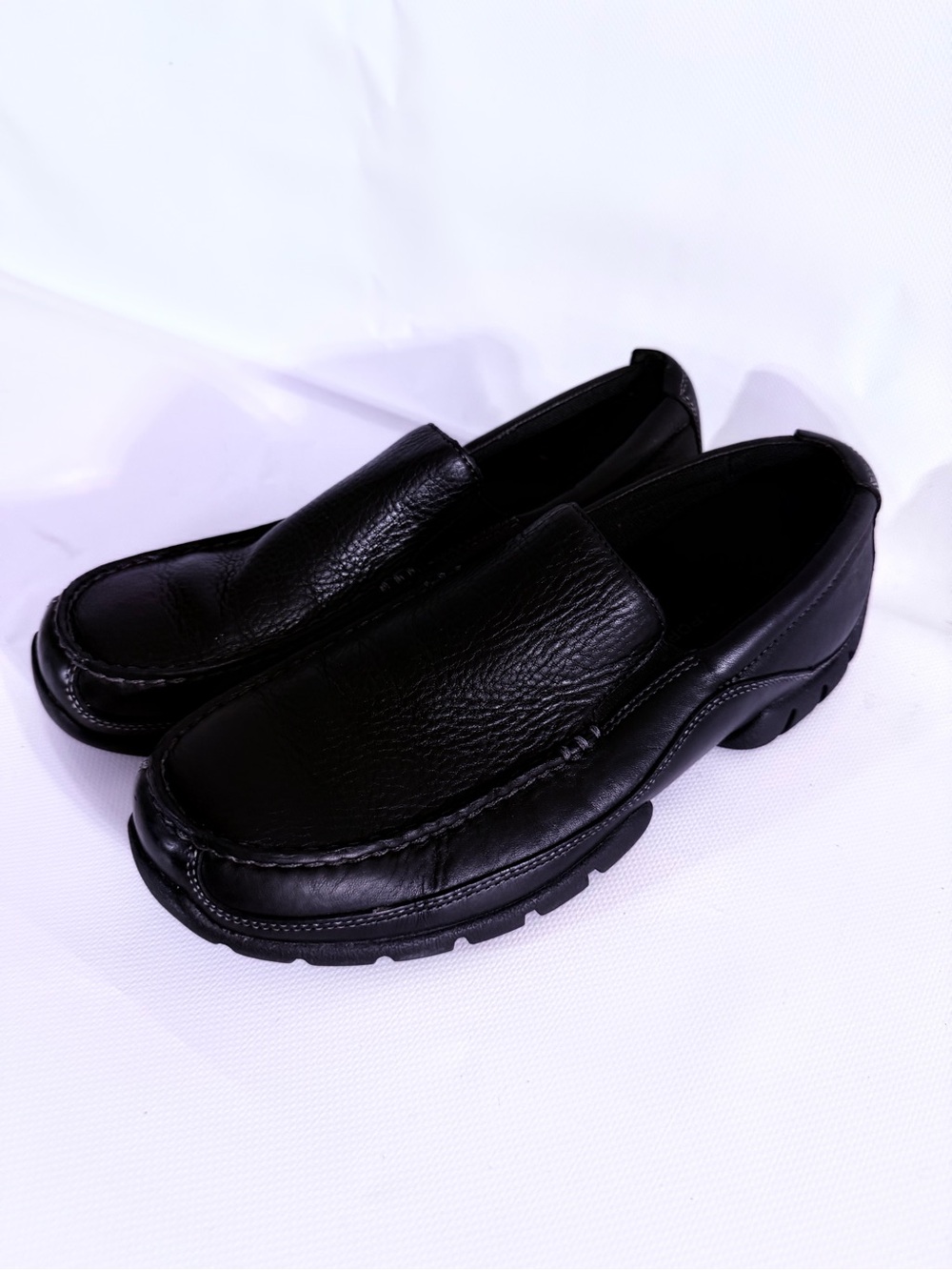 Rockport XCS Men's Black Leather Slip-On Driving Loafers